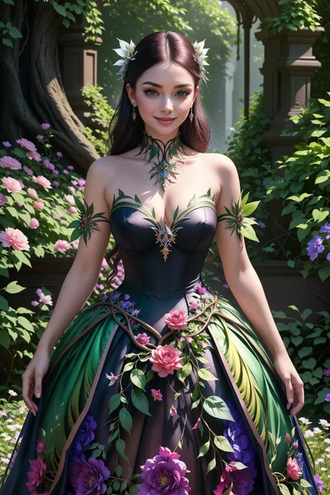 ((Masterpiece, best quality,edgQuality)),smiling,excited,arms along body,
edgFD, a dress made out of flowers and leaves ,woman wearing edgFD,fantasy_dress
<lora:edgFantasy_Dress:1>