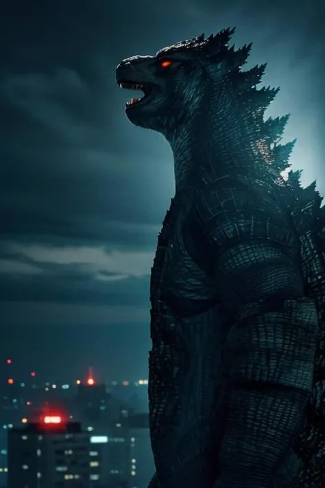 Godzilla, perfecteyes eyes, <lora:lora_perfecteyes_v1_from_v1_160:1>