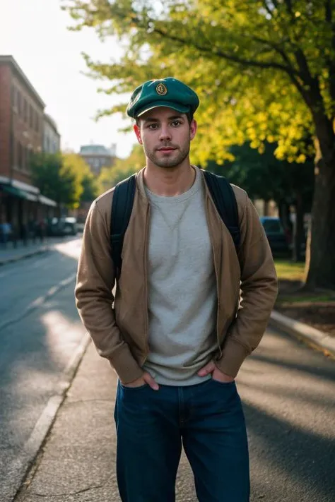 A charming photo of a small anthropomorphic ferret. He is wearing a newsboy cap and has a very long torso
masterpiece, ultra-quality, hyperrealistic, RAW photo, highly detailed, 4k, medium shot, cinematic photography, natural texture, action shot, XF IQ4, 150MP, 50mm, ISO 1000, 1/250s, natural light