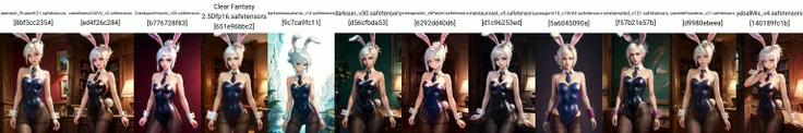 (Masterpiece:1.4), (best quality:1.2), <lora:Battle_Bunny_Riven_LOL-000016:1>, battle bunny riven, 1girl, strapless leotard, pantyhose, rabbit ears, folded ponytail, white hair, necktie, wrist cuffs