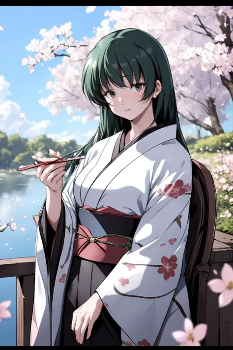horse ear,Nozomi Tōjō, Nozomi Tojo, (Green eyes:1.5), Purple hair, Twin-tailed, low twintails, Scrunchie, Long hair, Blake Hakama, Hakama skirt, komono, shrine maiden, Red Hakama, BREAK looking at viewer, BREAK outdoors, shrines, BREAK (masutepiece:1.2), Best Quality, High resolution, Unity, (Illustration:0.8), (Beautiful detailed eyes:1.6), extra detailed face, Perfect Lighting, extremely details CG, (Perfect hands, Perfect Anatomy),