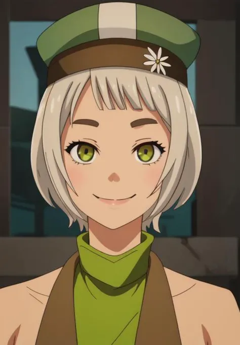 <lora:strongestsage:0.8>, Alma, smile, closed mouth, portrait