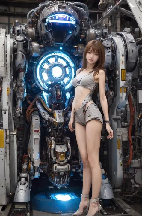 (huge glowing sex machine inserted into vagina:1.6), 1girl,solo,best quality, masterpiece, high quality, highres, (vaginal object insertion:1.6) ,facing viewer, looking at viewer, spacecraft interior, uncensored, full body, bangs, long hair, (sex machine), (riding), nicetack, nice face,  dildo,  spread legs, spread pussy, mecha,godpussy,
 <lora:SDXL_GodPussy_v1 è§¦å godpussy:0.3> <lora:SDXL lucia 000001:0.7>