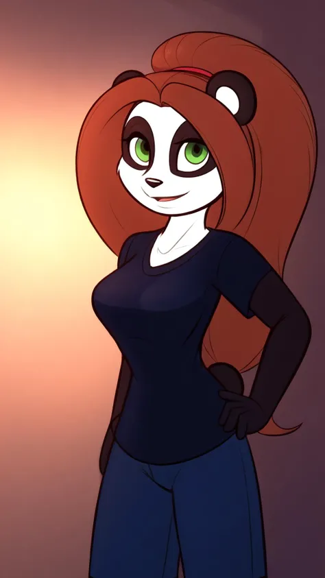 <lora:LiLiSD:0.8> LiLiStormstout, 1girl, furry, panda, BREAK, <lora:Kimberly_Ann_Possible:0.6> kimberly ann possible, kim possible, brown hair, long hair, big hair, green eyes, baggy pants, black shirt, gloves, BREAK,, masterpiece, best quality, extremely detailed, highly quality, 4k, sharp focus, professional, sharp focus, award winning, cinematic lighting, octane render, unreal engine, volumetrics dtx, Wallpaper,