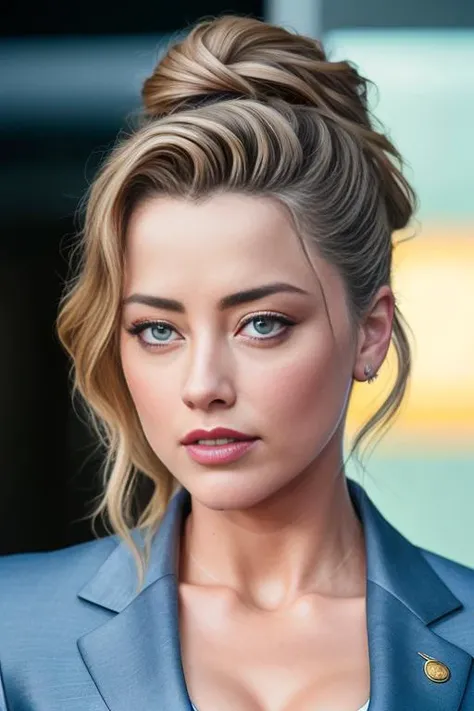 amberheard1, hyper realistic photograph, detailed face, film grain, Kodak portra 800, f1.8, pant suit