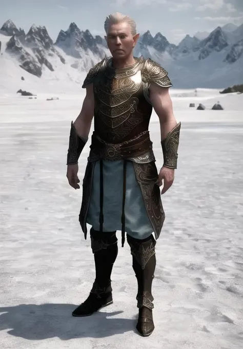 <lora:Snow_Elves-male:0.8>, snow_elves-male, solo, manly, armor, (masterpiece, best quality, absurdres, detailed, ultra-detailed:1.3), (highly detailed, high quality:1.3)