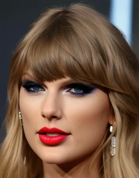 <lora:taylorX:1>  taylor1,1girl, (realistic),(hyperrealism),(best quality),(masterpiece),(ultra high res),(photorealistic),idol,eye makeup,detailed eyes,detailed face, posing for a photo,