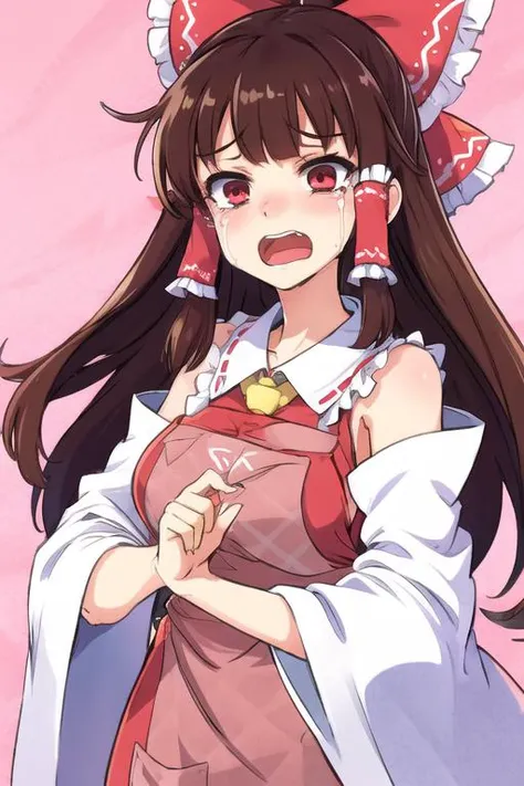 1girl,solo,
crying,screaming,
<lora:RRM_V10:0.8>,RRM,light-brown hair,deep-red eyes,pink apron,blunt bangs