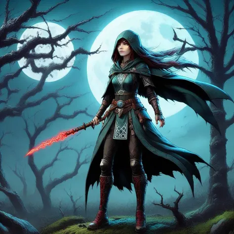 best quality, highres, masterpiece,ancient,fog, lightning, runes, moss, bare trees, dark moon, (dynamic pose), completionist cape \(runescape\),
1girl, solo, (((runes skin))),futurism, postapocalyptic,
<lora:SDXL InkArtXL_1.1 触å ink art:1>ink art,