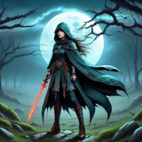 best quality, highres, masterpiece,ancient,fog, lightning, runes, moss, bare trees, dark moon, (dynamic pose), completionist cape \(runescape\),
1girl, solo, (((runes skin))),futurism, postapocalyptic,
<lora:SDXL InkArtXL_1.1 触å ink art:1>ink art,