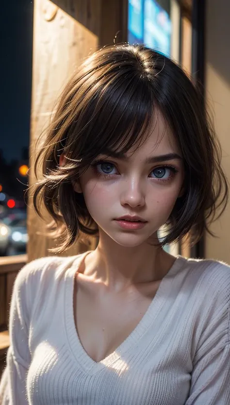 masterpiece, high quality, 8k, (looking at the viewer: 1.1), beautiful, hot, seductive, womam
woman with tanned skin,medium breasts, oiled black hair, (eye contact: 1.1), beautiful face, (detailed face: 1.2), (animated: 1.2), hyper detailed, best quality, ultra high resolution, blond hair , cozy house interior, photorealistic, high resolution, detailed , raw photo, 1girl, white clothes, night, city lights, rain,<lora:locon_perfecteyes_v1_from_v1_64_32:1> ,<lora:hairdetailer:1>