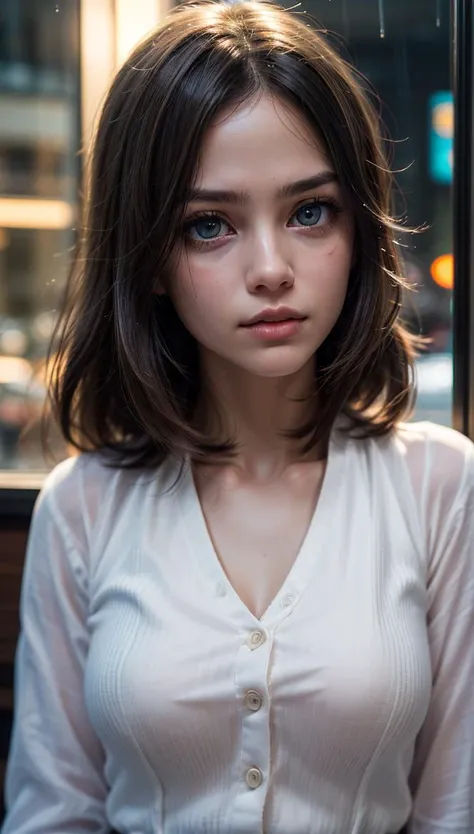 masterpiece, high quality, 8k, (looking at the viewer: 1.1), beautiful, hot, seductive, womam
woman with tanned skin,medium breasts, oiled black hair, (eye contact: 1.1), beautiful face, (detailed face: 1.2), (animated: 1.2), hyper detailed, best quality, ultra high resolution, blond hair , cozy house interior, photorealistic, high resolution, detailed , raw photo, 1girl, white clothes, night, city lights, rain,<lora:locon_perfecteyes_v1_from_v1_64_32:1> ,<lora:hairdetailer:1>