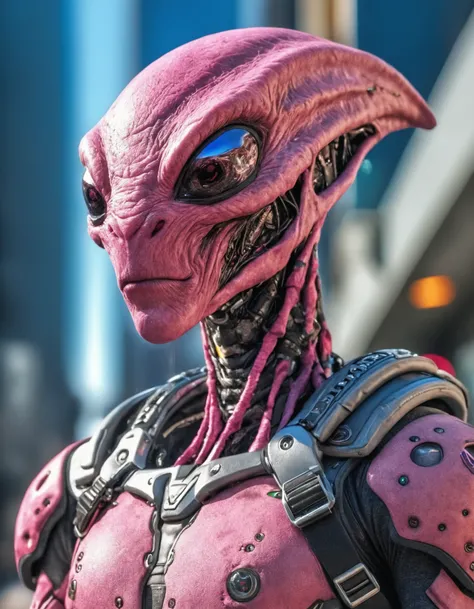 Hyperrealistic art HDR photo of alienpunk . High dynamic range, vivid, rich details, clear shadows and highlights, realistic, intense, enhanced contrast, highly detailed . Extremely high-resolution details, photographic, realism pushed to extreme, fine texture, incredibly lifelike