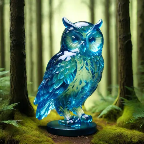 ral-blueresin owl, forest