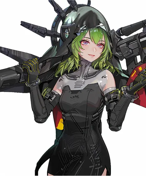 (1girl:1.2),(solo:1.5),masterpiece,best quality,detailed face,highly detailed, best quality, highres, extremely detailed wallpaper,third-party edit,full body,hood,happy smile,black gloves,green hair,looking at viewer,(detailed cyverpunk cityscape background:1.3)
normal hands,normal fingers,perfect hands
<lyco:GoodHands-beta2:1.0> <lora:LyraLV2_V1:0.8>