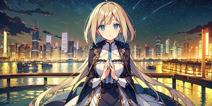 masterpiece, best quality, masterpiece,best quality,official art,extremely detailed CG unity 8k wallpaper, night, cityscape, stars, cityscape, no human,shanghai,