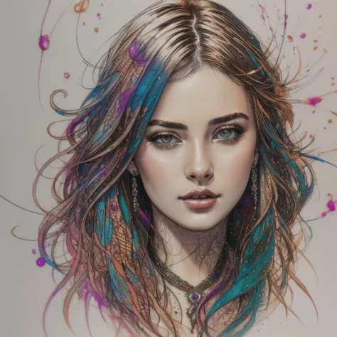 breathtaking breathtaking woman, style of Carne Griffiths, <lora:cbpkv5:0.8> cbpkv5, masterpiece, award-winning, professional, highly detailed . award-winning, professional, highly detailed