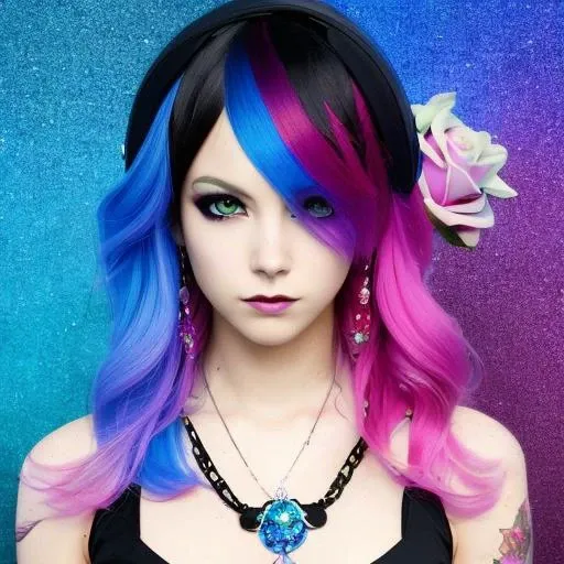 Cyberpunk, Retro FuturismFlowers, Roses, Utena, Ouran High School, Detailed Surrealistic Beauty, Vantablack, Sequins, Rim Lighting 8k,sequin explosion,graffiti ,glowing neon, cinematic, 90s comic_book_style, ink_punk_style,90s comics, style of joe madureira,style of salvadora larocca, lisdusk1,nvinkpunk, lisdusk2,