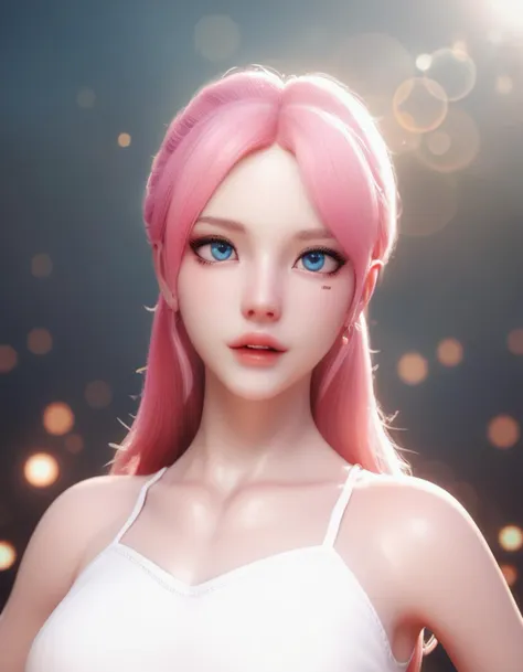 core_9,score_8_up,score_7_up,score_6_up,score_5_up,score_4_up,
a (extreme close up) of a robot girl with (bright blue eyes and pink hair ) and face makeup,pale skin,
very detailed skin,skin pores,italian shot,lens flare,spot lights,sharp focus,intrincate details,casual,