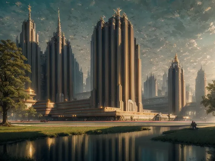 authoritarian, cityscape, scenery, view of a grand city, (masterpiece:1.3), (best quality:1.2), chiaroscuro, ( Unreal Engine, CGI render, Hyperdetailed, scenery, city, vivid colors, deep metallic colors, buildings, central park, promenades, wide boulevards, courtyards, realistic, modern megacity, skyscraper, magnificent architecture, monumental architecture, ), ultra high quality model, 8k Ultra HD, perfect composition, beautiful detailed intricate insanely detailed octane render, 8 k photography, soft natural volumetric cinematic perfect light, perfect depth of field shot, ray tracing, photometry, beautiful, luminous reflections, rtx on, subspace scattering, (subsurface scattering:1.1), dynamic hdr tone mapping, (volumetric lighting:1.2), (screenspace reflection:0.7), (Physically-Based Rendering:1.35), (Unity Wata environmental lighting:0.4), maximal attention to correctness and detail,
(uploaded and trending on imgur, pixiv, furaffinity, pinterest, e621, inkbunny, tumblr, deviantart, artstation, ),
((in the style of and art by midjourney, greg rutkowski, raphael, Frank Lloyd Wright, James Gurney, Thomas Kinkade, )),
<lora:Authoritarian Architecture (AD):1>