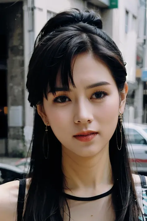 1girl, solo, dress, black hair, ponytail, red dress, smile, earrings, simple background, jewelry, looking at viewer, black eyes, makeup, ulzzang-6500v1.1, (original: 1.2), (realistic: 1.3) , beautiful girl with beautiful details, extremely detailed eyes and face, eyes with beautiful details, absurd, incredibly absurd, huge file size, ultra detail, high resolution, ultra detailed, best quality, masterpiece, illustration, ultra detailed and beautiful, ultra detailed, CG, unity, 8k wallpaper, amazing, fine Detail, masterpiece, top quality, official art, extremely detailed CG unity 8k wallpaper, cinematic lighting, (perfect shiny skin:0.6), slim and smooth lines, (floating), <lora:luohuijuan:0.8>
