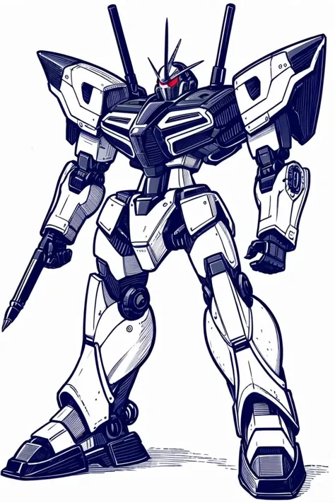 high quality,masterpiece,ballpoint pen drawing, <lora:ballpointpen:0.8>, 1boy,mecha,robot,