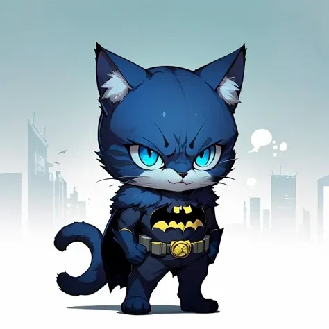 c4tt4stic, batman, blue fur,full body,cat, blue eyes , <lora:c4tt4stic:0.8>