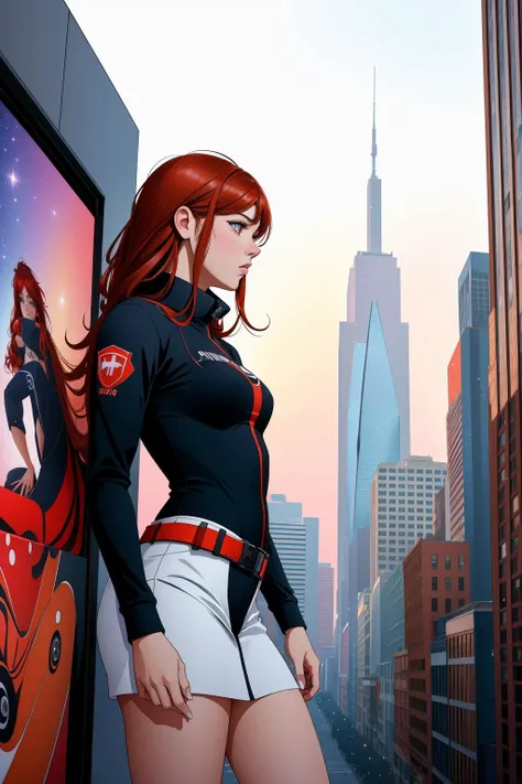 1girl, dramatic Drawing, behance, side-profile of a Murano Terrifying Skater ([zucchini:Bark:5]:1.3) , it is covered in Posters, it is in a Corporate setting, [Lovely:Festive:1] trees in background, Gradient cityscape and space, Fall, Wide view, (art by John Avon:1.1) , (Dan Witz:1.3) , (Alex Petruk (APe) :0.9) , Contemporary, Angry, concept art, Bronzepunk, Starlight, 50mm, Infrared, sfumato, Plain white background, RTX, HDR, heroic, creative