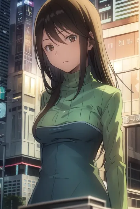 namieyagiri, <lora:namie yagiri s1-lora-nochekaiser:1>,
namie yagiri, long hair, black hair, (brown eyes:1.3),
BREAK sweater, turtleneck, green sweater,
BREAK outdoors, city, night, sky, starry sky, moon,
BREAK looking at viewer, (cowboy shot:1.5),
BREAK <lyco:GoodHands-beta2:1>, (masterpiece:1.2), best quality, high resolution, unity 8k wallpaper, (illustration:0.8), (beautiful detailed eyes:1.6), extremely detailed face, perfect lighting, extremely detailed CG, (perfect hands, perfect anatomy),
