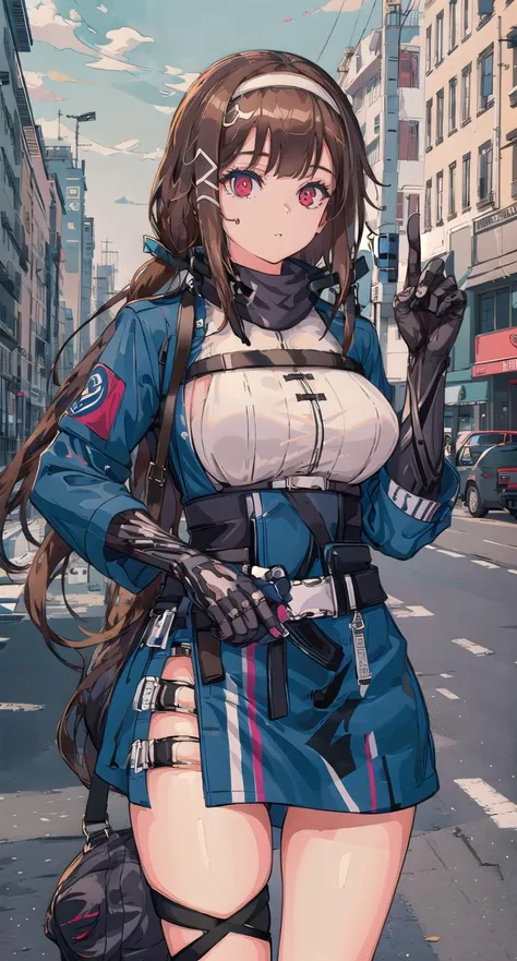 (masterpiece,best quality, detailed),street, looking at viewer, 1girl, solo, (symmetrical docking),
origin, 1girl, breasts, solo, single mechanical arm, single thighhigh, index finger raised, large breasts, can, prosthetic arm <lora:JS9-pynoise-000012:1> <lora:ligneart(cogecha):0.8>