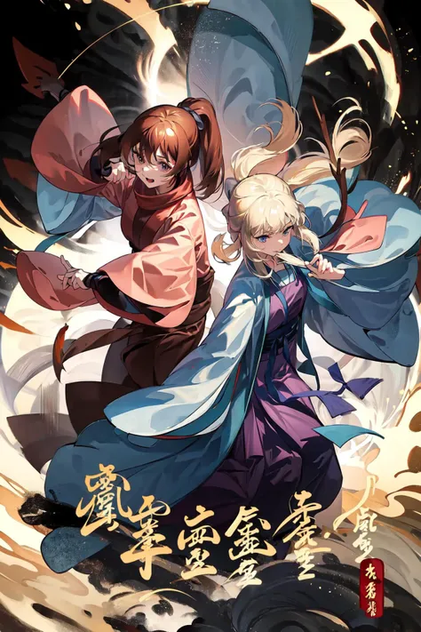 tmasterpiece，best qualtiy，Two men and two women, One of the women became pregnant，Four people stared at the pregnant woman's stomach with side lights，lens flare glow，Ray traching，Sharp focus，Wearing Hanfu，