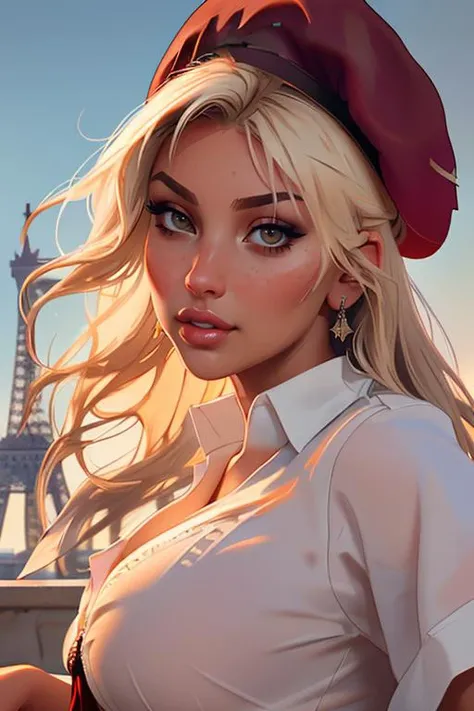 DEN_kayley_gunner,
(in Paris wearing a (shirt:1.3) and (beret:1.2), france, (French:1.2), Paris, Eifel tower, scenic:1.2),
bokeh, f1.4, 40mm, photorealistic, raw, 8k, textured skin, skin pores, intricate details <lora:epi_noiseoffset2:1>, epiCRealism