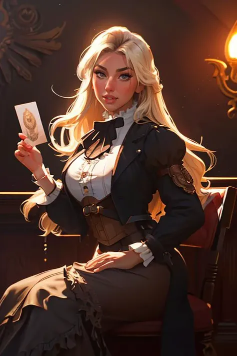 DEN_kayley_gunner,
(French Post card, wearing a Victorian steampunk dress sitting in a Victorian parlour house, glamour, Victorian, atmospheric Victorian steampunk:1.2),
bokeh, f1.4, 40mm, photorealistic, raw, 8k, textured skin, skin pores, intricate details  <lora:epi_noiseoffset2:1>, epiCRealism <lora:ClothingAdjuster3:-1>
