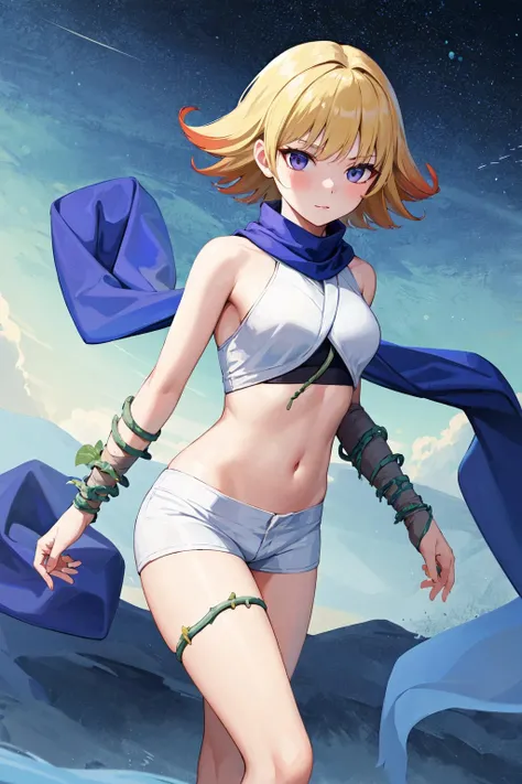1girl、vtuber-fullbody、highest quality、Masterpiece、Official Art、The best composition、Super detailed、Standing in front of the viewer、short hair、Simple bikini、Small breasts、barefoot、Simple Background、Upright Pose、Character Design、