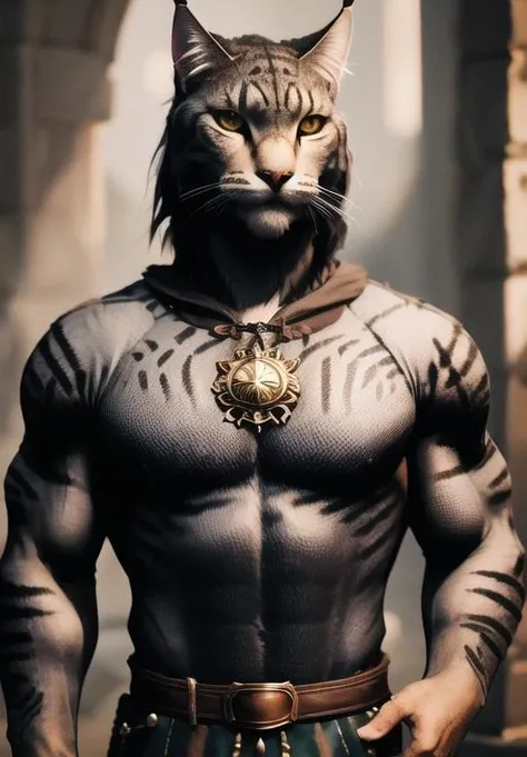 <lora:Khajiit-male:0.8>, khajiit-male, solo,, (masterpiece, best quality, detailed:1.3), (ultra-high res, high details, absurdres:1.3)