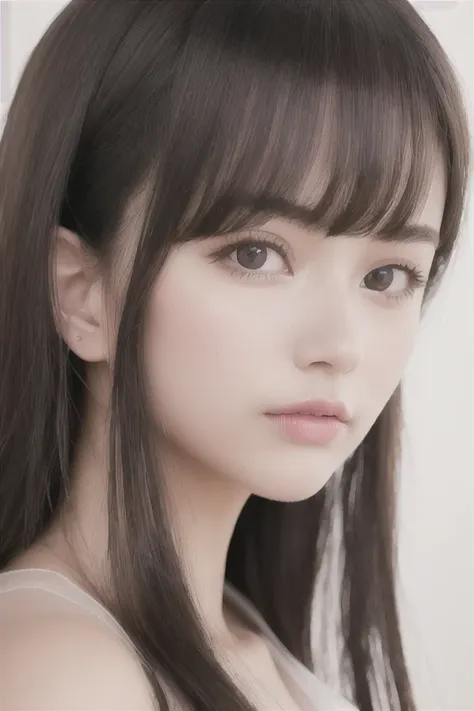 best quality, ultra high res, (photorealistic_1.4),a beautiful girl, [_(detailed face_1.2)_0.2], 
cute,detail face,large breasts,white dress,black long hair,full body,
 <亚beautiful_mistake-6500:0.65>,<lora:goutouLora_v20:0.3>
indoor,Portrait,white background, 