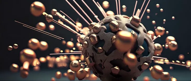 methyl-protein, dark blank background, particles, 3d render, Unreal Engine, by Chris Foss, CinemaHelper (HyperFluid:1.0) static electricity