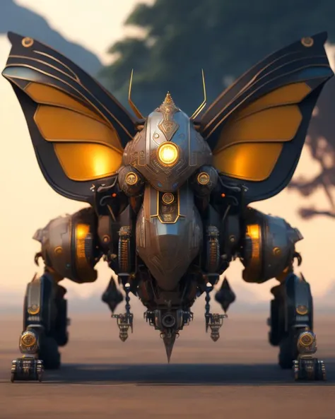 a realistic detail of a dieselpunk Steampunk cybernetic biomechanical butterfly with wings, ornate mechanical parts, 3d model, very coherent symmetrical artwork, unreal engine realistic render, 8k, micro detail, intricate, elegant, highly detailed, centered, digital painting, artstation, smooth, sharp focus, illustration, artgerm, tomasz alen kopera, wlop, Professional, masterpiece, commissioned, best quality, Color Corrected, fixed in post, CHV3CRobot, CHV3SMacro, CHV3CVehicle