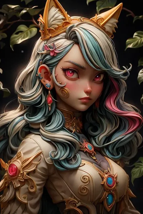 (Style-SylvaMagic:0.8), style-princess Majestic, detailed, Illustration, portrait, (portrait:1.4), serene, meditative, magically charged, enchanted forest backdrop, (Wolf Girl Warrior:1.2), powerful, battlesuit, wielding axe, fiercely protective, misty, mysterious, mystical, fairytale, surrealism (rim lighting,:1.1) two tone lighting, <lora:epiNoiseoffset_v2:0.8>, 3DMM <lora:3DMM_V7:0.8>, nijilorawolf, nijigirl <lora:nijilorawolf:0.8>