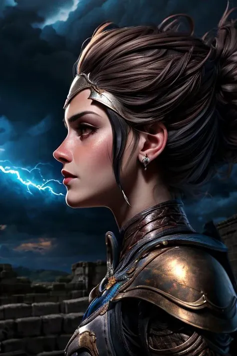 ((style-swirlmagic):0.35), EmWat69, cat ears, cat tail Epic, highly detail, Illustration, close up, (Cat Girl Warrior:1.2), determined, ready to strike, legendary sword, fearsome opponents, powerful magic, ancient ruins, smoking volcano, dramatic sky, two tone lightning, grandiose setting, realistic brushstrokes, vibrant colors, fairytale, dark theme <lora:LowRA:0.6>, add_detail <lora:add_detail:0.6>, 3DMM <lora:3DMM_V11:0.8>