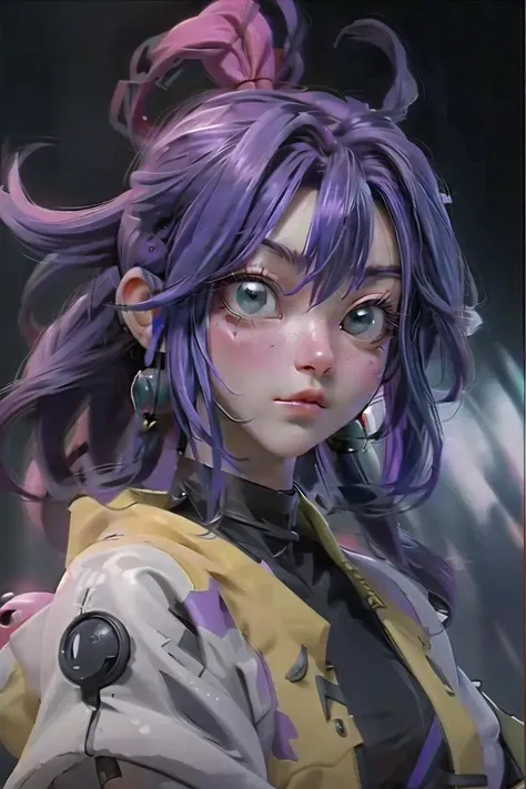 (Best quality, Masterpiece:1.2) 8K Striking, detailed, Animation, mid shot, green eyes, violet hair, Saber Marionette J, concentrated, clashing weapons, LIME, defensive stance, fighting poses, futuristic warfare, sci-fi world, two tone lighting, smoke effects, color pop, cyan, pink, purple, yellow, hot pink, cool blue, past <lora:lime_v2:0.7>, [[delicate fingers and hands:0.55]::0.85],(detail fingers), <lora:OC:0.8> <lora:3DMM_V7:0.5> 3DMM,  <lora:add_detail:0.5>