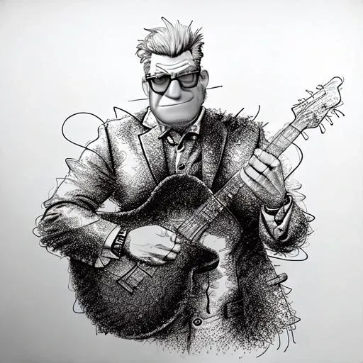 <lora:scribble:1.0> scribble, man