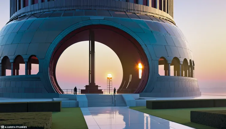morning, architecture, "at the colossal Beacon"