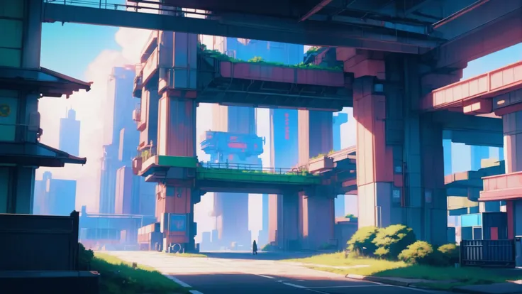 anime style, wonderous fantasy city beyond the end of reality