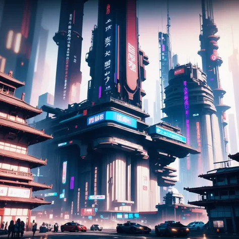 anime style, epic,indescribable scifi city outside of the multiverse