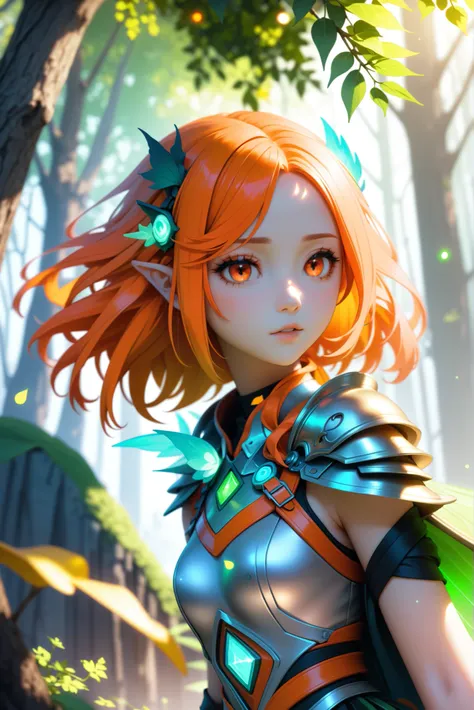 digital painting, volumetric lighting, cinematic color grading, 1girl, woman, f/1.4 lens, bokeh, tiny Xylosma tree fairy princess, see-through gossamer, bombshell hair, shiny orange hair, short hair, average figure, (asian:1.3), Orc Wasteland<lora:EnvySendNoodzXL01:-1>