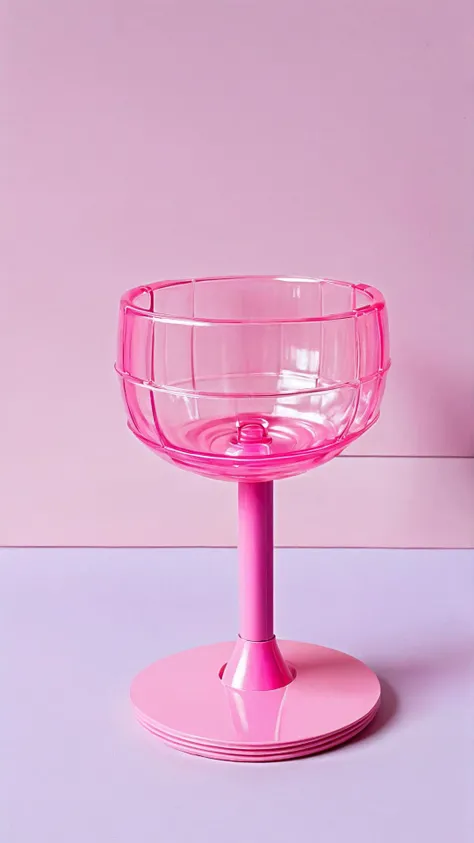 <lora:BarbieCoreXL:1> BarbieCore wooden wine glass holder, pink plastic (toy:0.4)