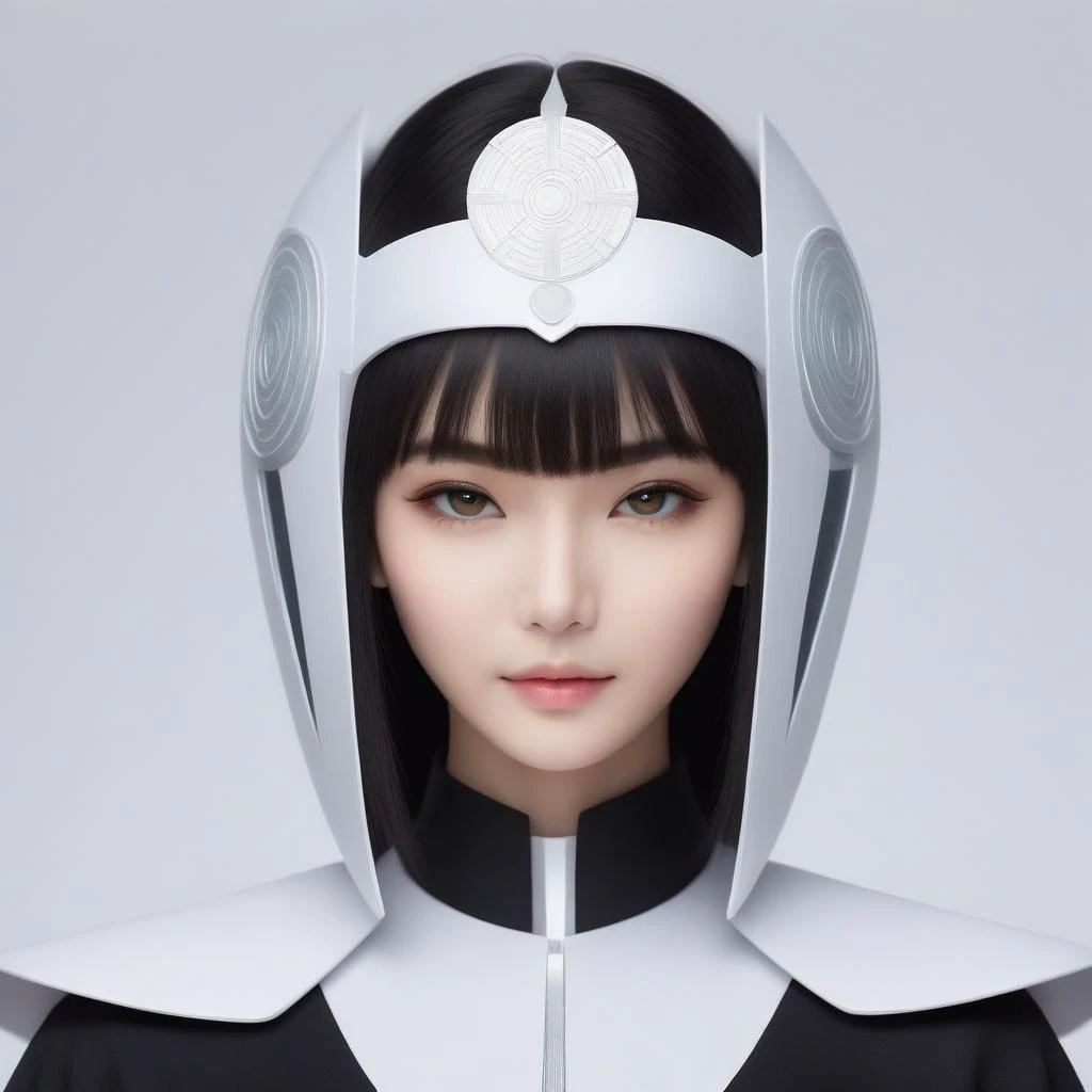 cline, mysterious bezier curve, runes, bangs, light eyebrows, 
interstellar civilisation, mysticism,
1girl,solo,best quality, high quality, highres, masterpiece, sharpening, nice face,
 <lora:SDXL Barbe Style on everything CF BarbieCore:1>BarbieCore, black,