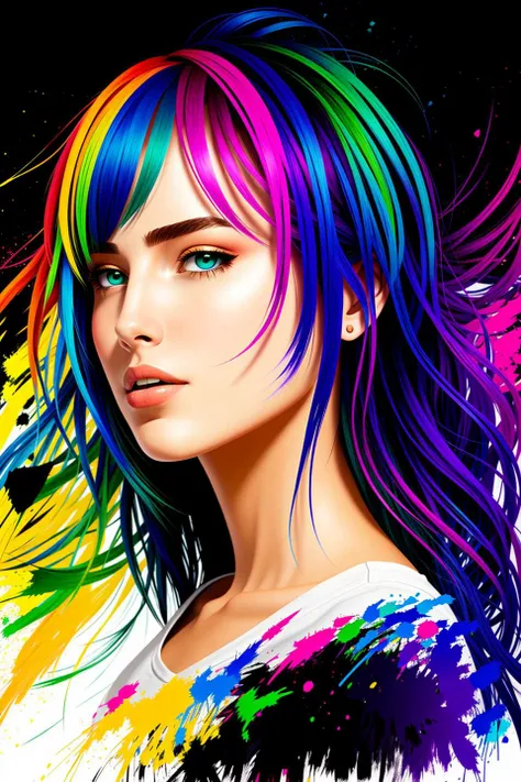 paint style,1girl,gaming