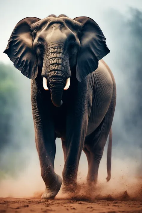 a professional shot of Asian Elephant (Elephas maximus) - While elephants may be commonly associated with Africa, there is also an Asian subspecies found in Yunnan Province, China. These elephants are smaller than African elephants and have slightly different ear shapes as well as two "finger"-like protrusions at the tip of their trunk. in natural habbitat , detailed feathers, good proportions, masterpiece, ultrasharp, ultraclear, deatiled shadows photorealistic, PA7_Photo, raw photo, dynamic angle, dynamic pose , best quality, 8k wallpaper , <lora:红èçé¾å®æç:0.72> photo_focus